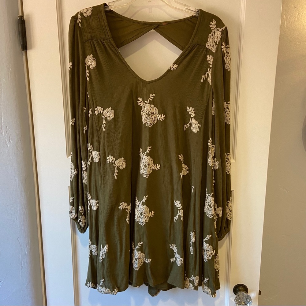 Free People Long Sleeved Babydoll Dress